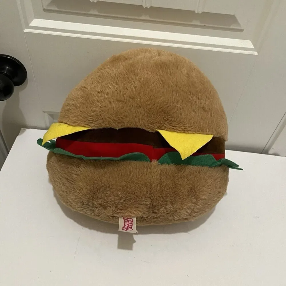 Kellytoy Fuzz A Mallows Cheeseburger Hamburger Food Plush 11